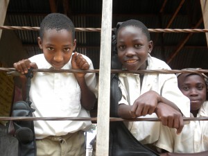 school boys take a break from studies at WID-supported school in Uganda
