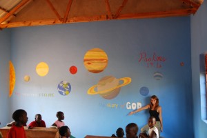 2013 Mission Team Paints Classroom in Mpunge